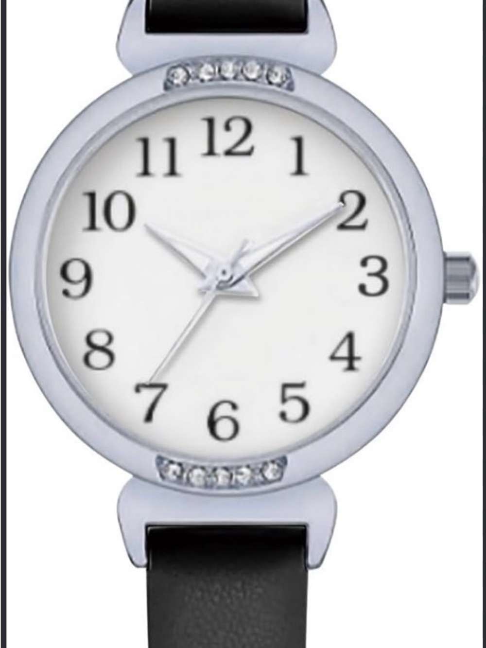 Elegant Silver and Black Analog Wall Clock by